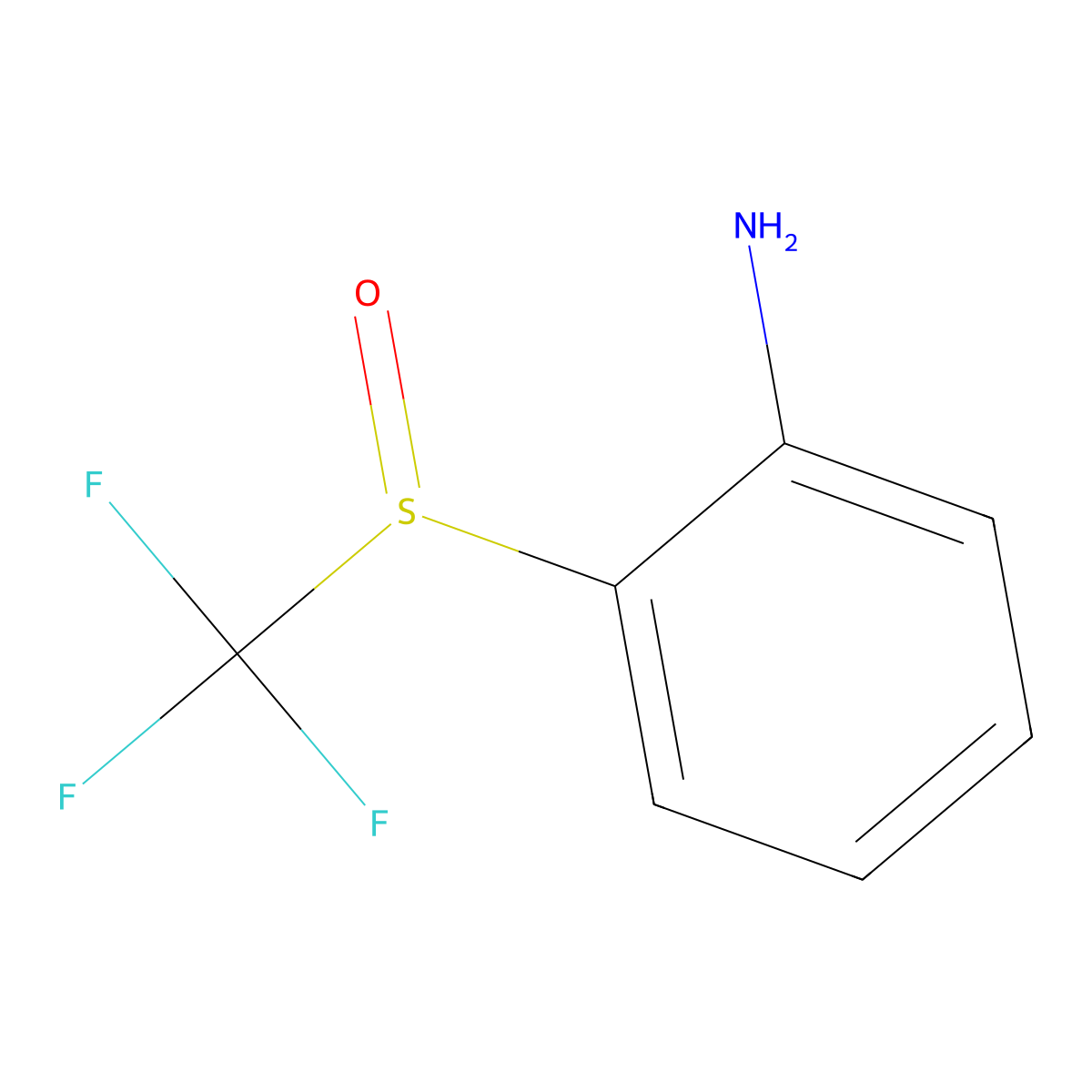 2-Trifluoromethanesulfinylaniline molecular structure, CAS 22230-26-8