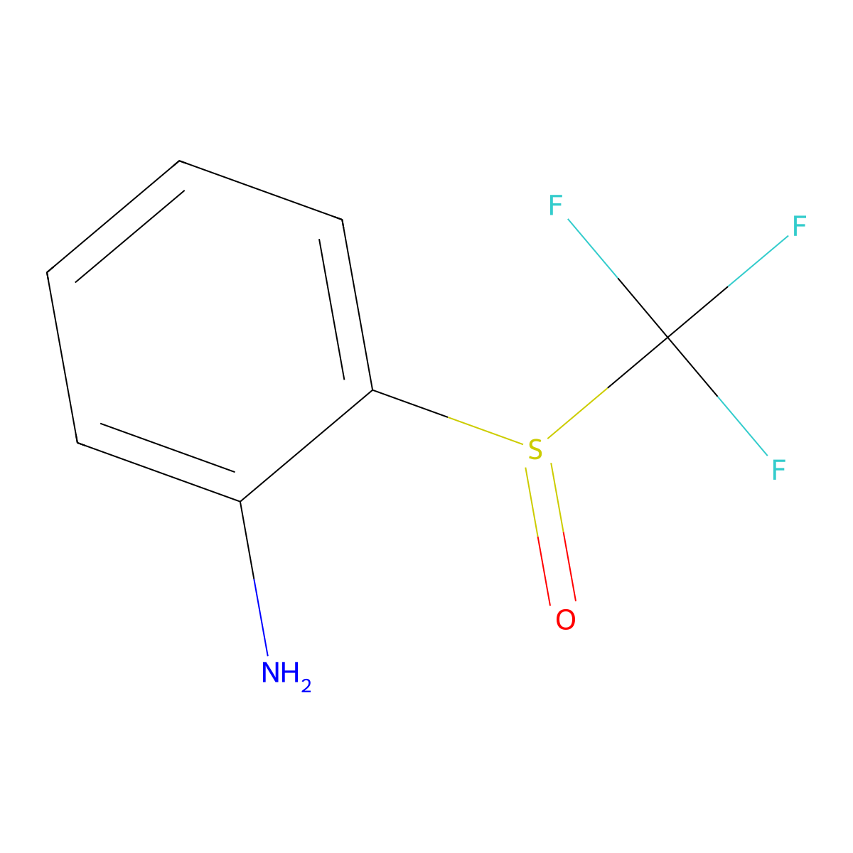 2-Trifluoromethanesulfinylaniline molecular structure, CAS 22230-26-8