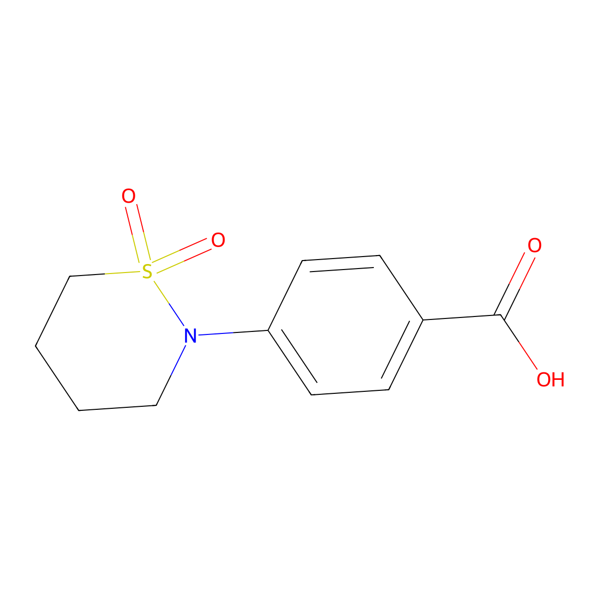 4-(1,1-Dioxo-1-Lambda-6,2-Thiazinan-2-Yl)Benzoic Acid molecular structure, CAS 22230-37-1