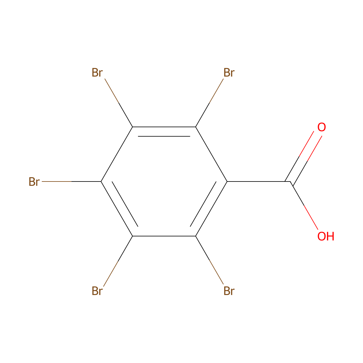 2,3,4,5,6-Pentabromobenzoic acid molecular structure, CAS 22230-43-9