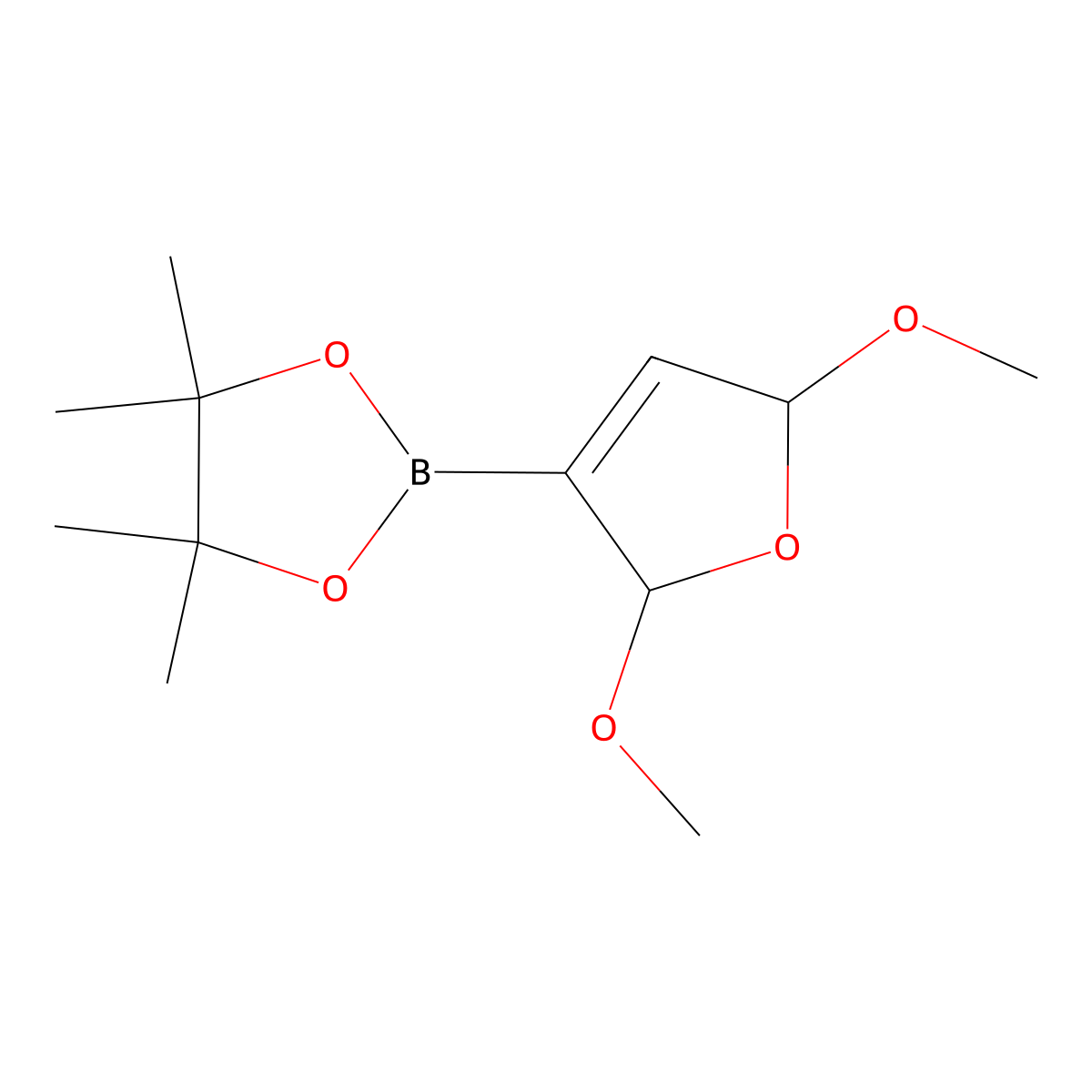 2,5-Dimethoxy-2,5-dihydrofuran-3-boronic acid pinacol ester molecular structure, CAS 2223003-40-3