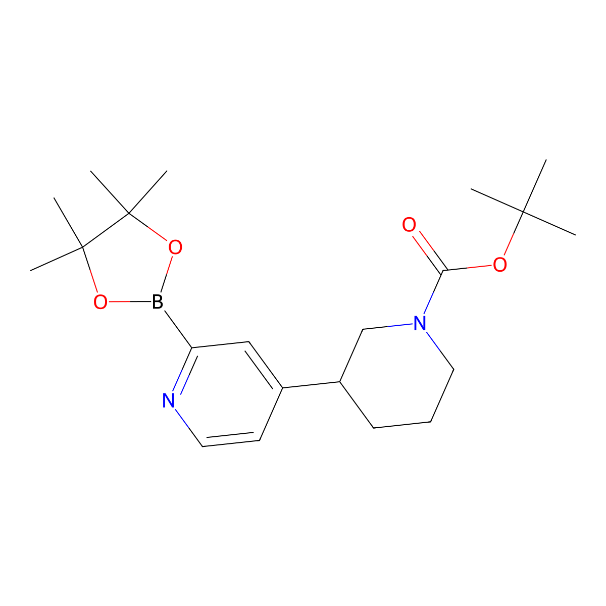 4-(N-Boc-Piperidin-3-yl)pyridine-2-boronic acid pinacol ester molecular structure, CAS 2223005-69-2