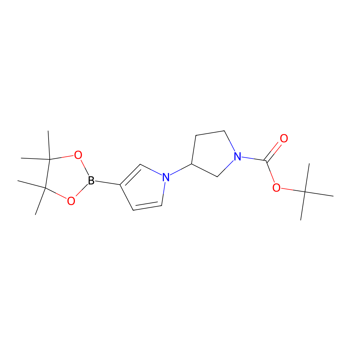 1-(1-Boc-3-pyrrolidinyl)pyrrole-3-boronic Acid Pinacol Ester molecular structure, CAS 2223006-16-2