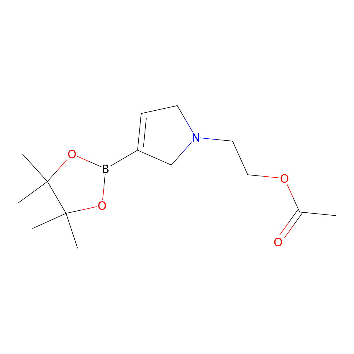 N-(2-Acetoxyethyl)-2,5-dihydro-1H-pyrrole-3-boronic acid pinacol ester molecular structure, CAS 2223006-33-3