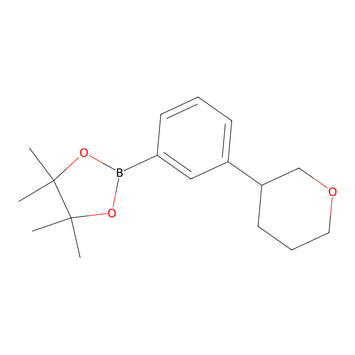 3-(Oxan-3-yl)phenylboronic acid pinacol ester molecular structure, CAS 2223008-81-7