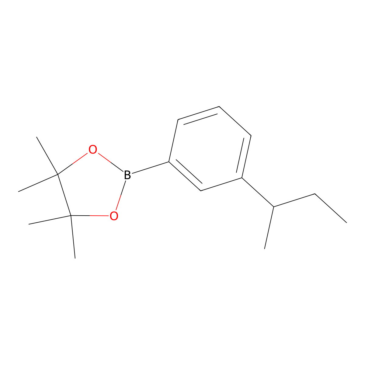 2-(3-(Sec-butyl)phenyl)-4,4,5,5-tetramethyl-1,3,2-dioxaborolane molecular structure, CAS 2223009-79-6