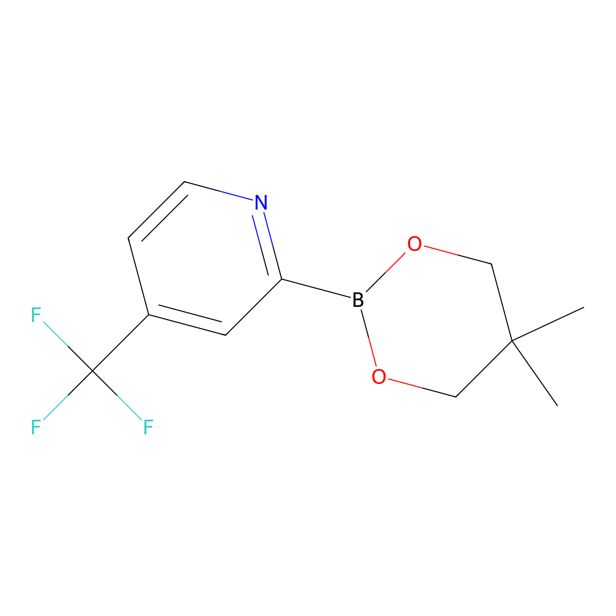 4-Trifluoromethylpyridine-2-boronic acid neopentylglycol ester molecular structure, CAS 2223011-28-5