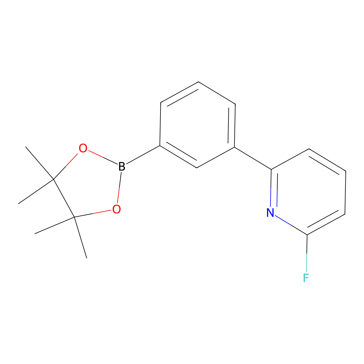 3-(6-Fluoropyridin-2-yl)phenylboronic acid pinacol ester molecular structure, CAS 2223011-68-3