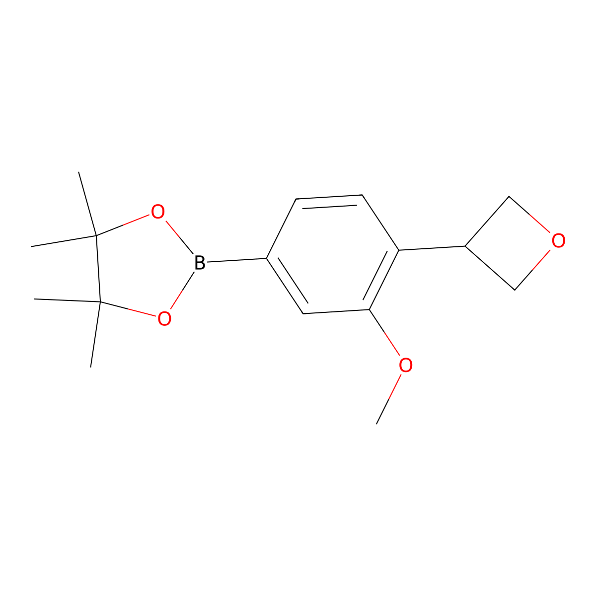 2-(3-Methoxy-4-(oxetan-3-yl)phenyl)-4,4,5,5-tetramethyl-1,3,2-dioxaborolane molecular structure, CAS 2223011-80-9