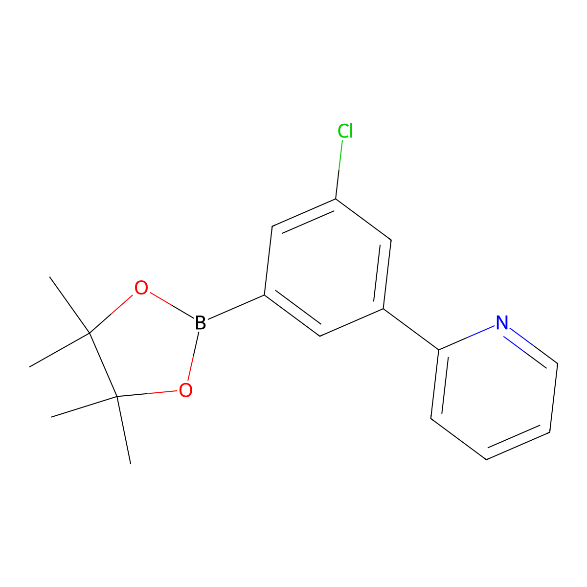 3-(Pyridin-2-yl)-5-chlorophenylboronic acid pinacol ester molecular structure, CAS 2223011-84-3
