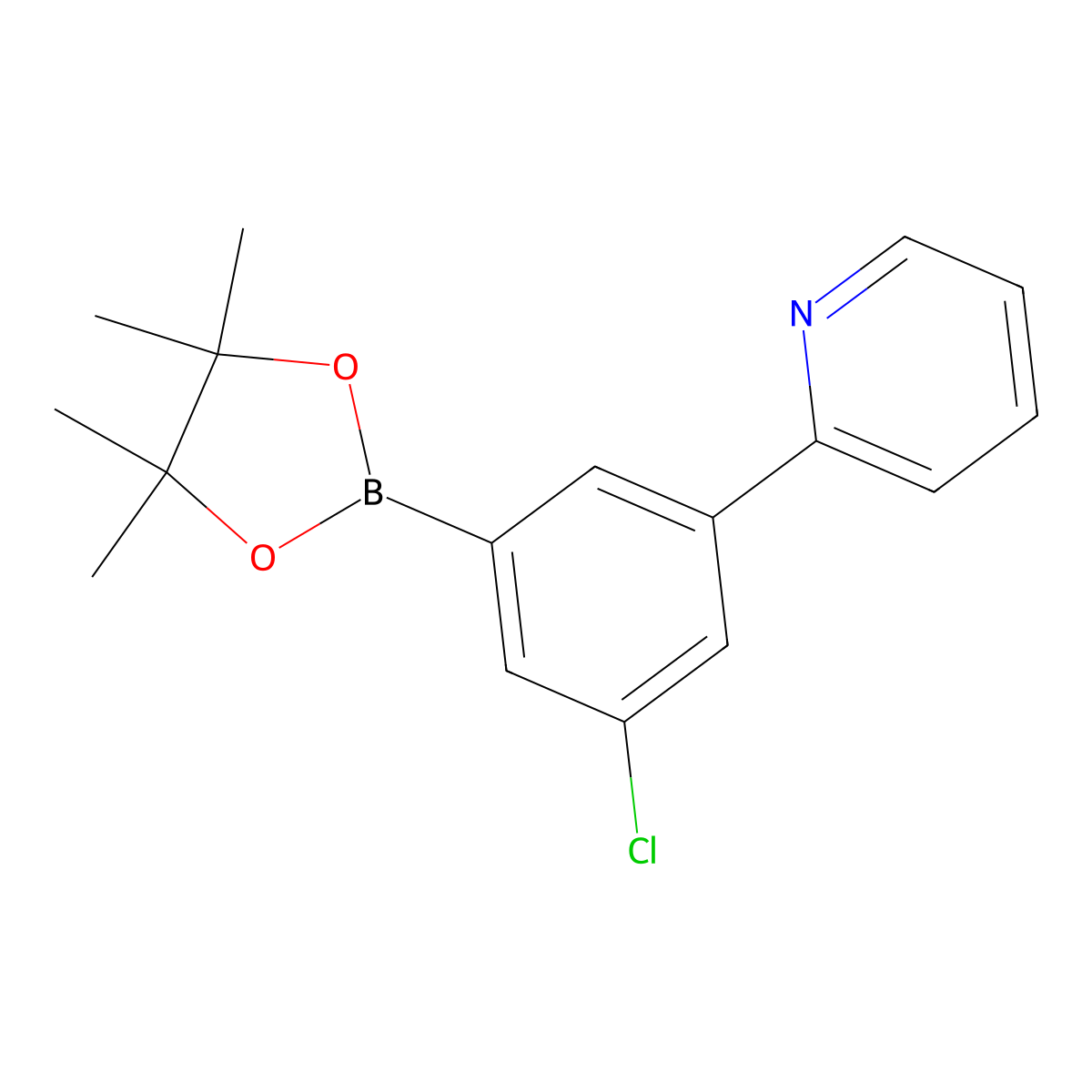 3-(Pyridin-2-yl)-5-chlorophenylboronic acid pinacol ester molecular structure, CAS 2223011-84-3