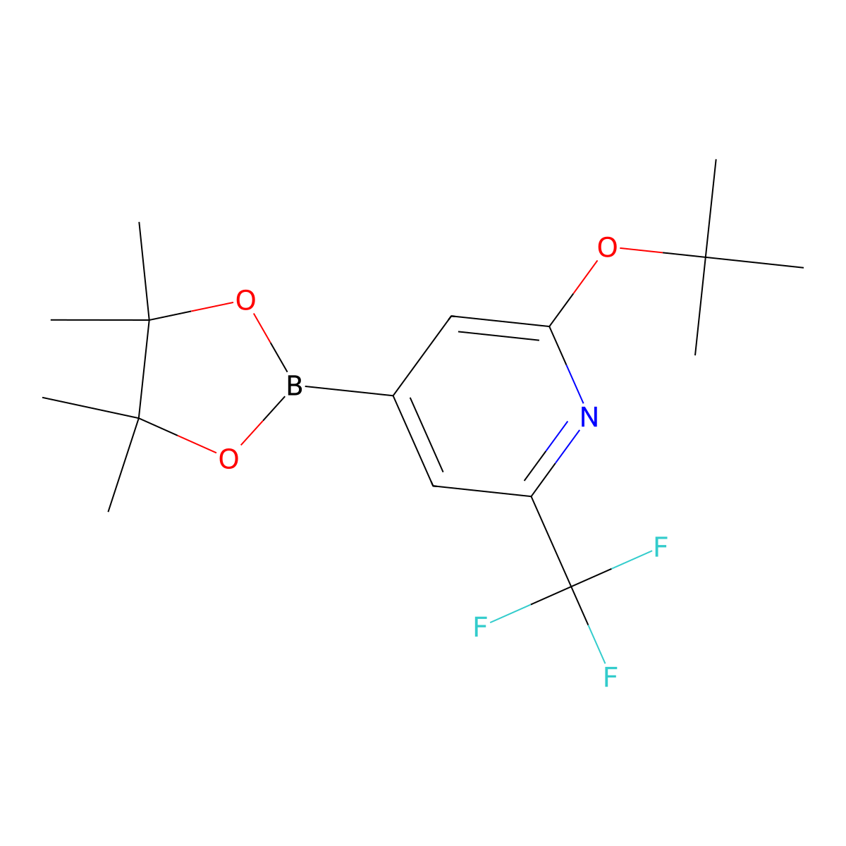 2-(tert-Butoxy)-4-(4,4,5,5-tetramethyl-1,3,2-dioxaborolan-2-yl)-6-(trifluoromethyl)pyridine molecular structure, CAS 2223011-94-5