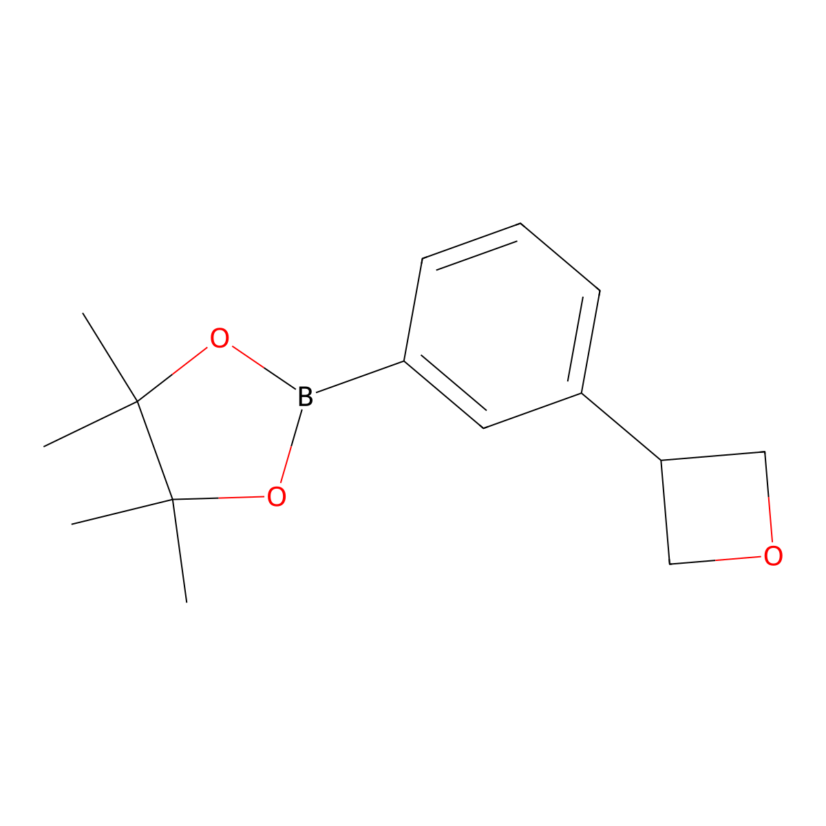 4,4,5,5-Tetramethyl-2-(3-(oxetan-3-yl)phenyl)-1,3,2-dioxaborolane molecular structure, CAS 2223012-01-7