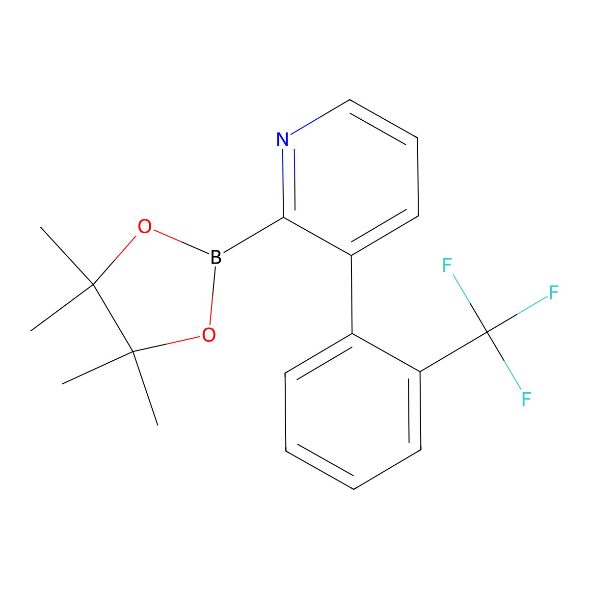 3-(2-Trifluoromethylphenyl)pyridine-2-boronic acid pinacol ester molecular structure, CAS 2223012-15-3