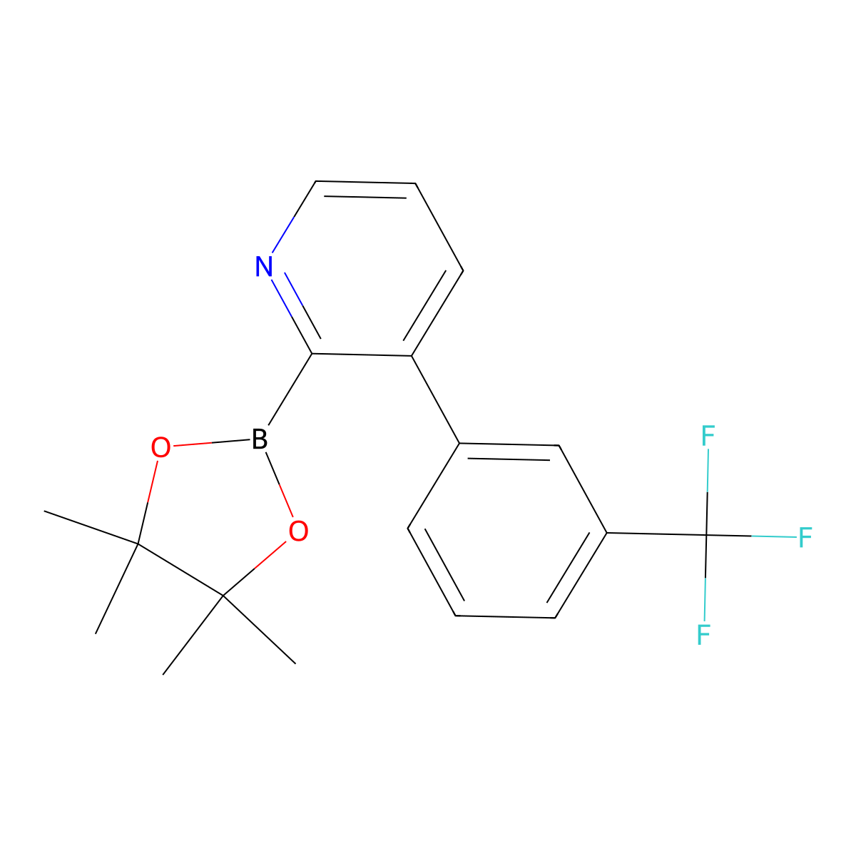 3-(3-Trifluoromethylphenyl)pyridine-2-boronic acid pinacol ester molecular structure, CAS 2223012-26-6