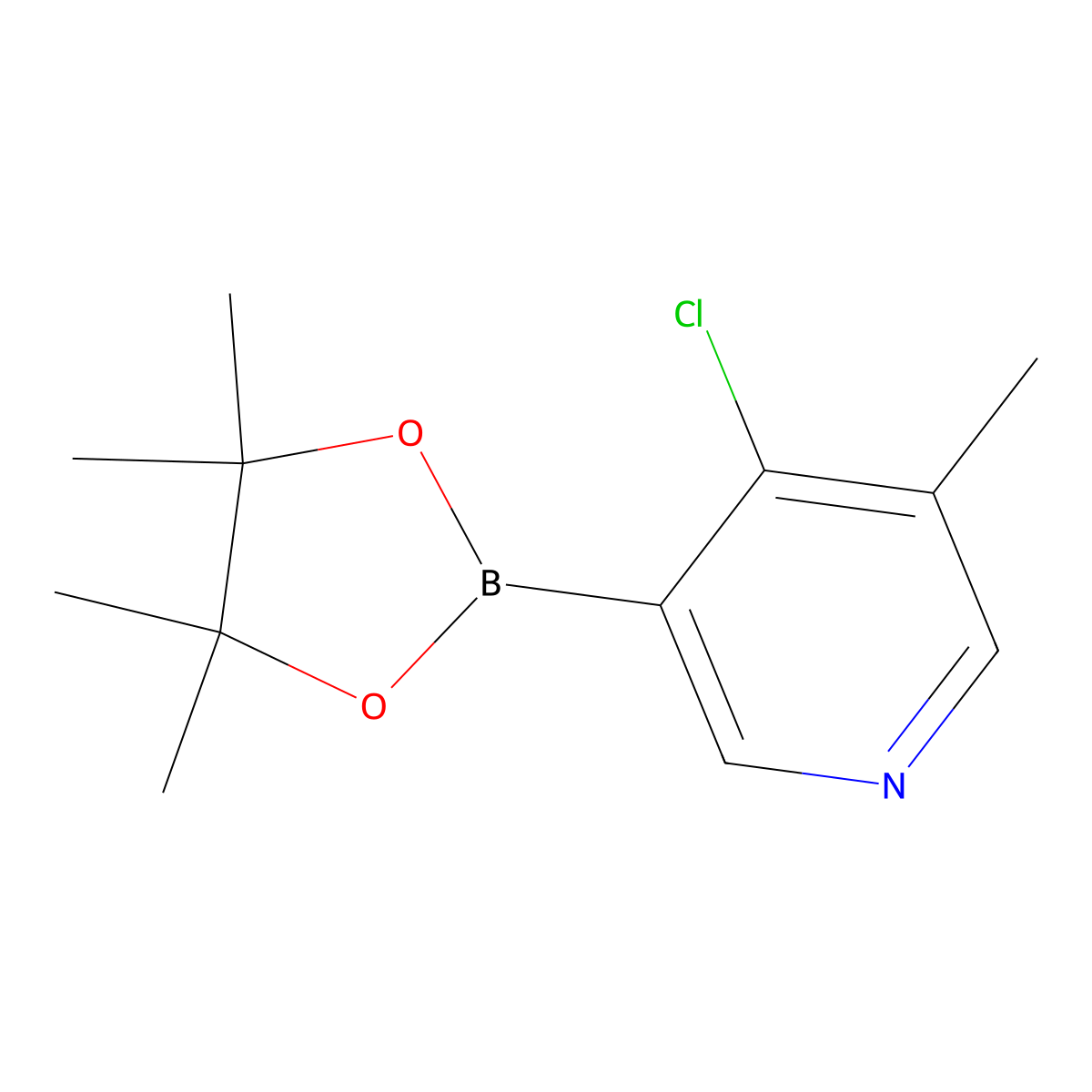 4-Chloro-5-methylpyridine-3-boronic acid pinacol ester molecular structure, CAS 2223012-31-3