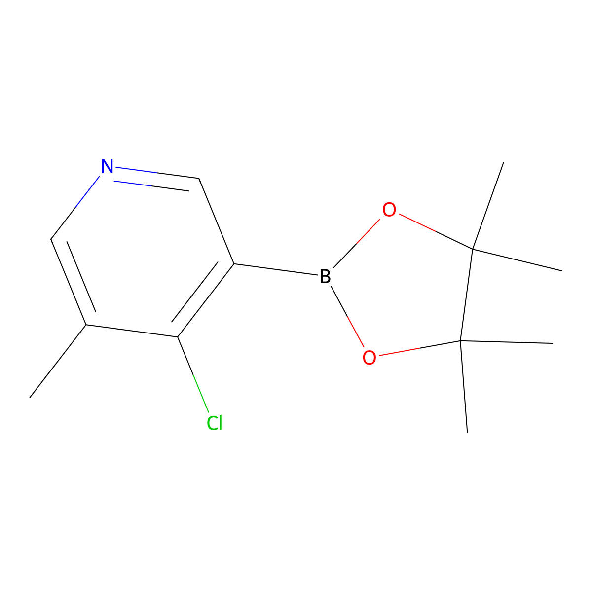 4-Chloro-5-methylpyridine-3-boronic acid pinacol ester molecular structure, CAS 2223012-31-3