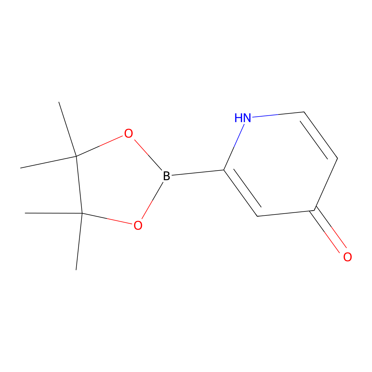 2-(4,4,5,5-Tetramethyl-1,3,2-dioxaborolan-2-YL)pyridin-4-OL molecular structure, CAS 2223012-50-6
