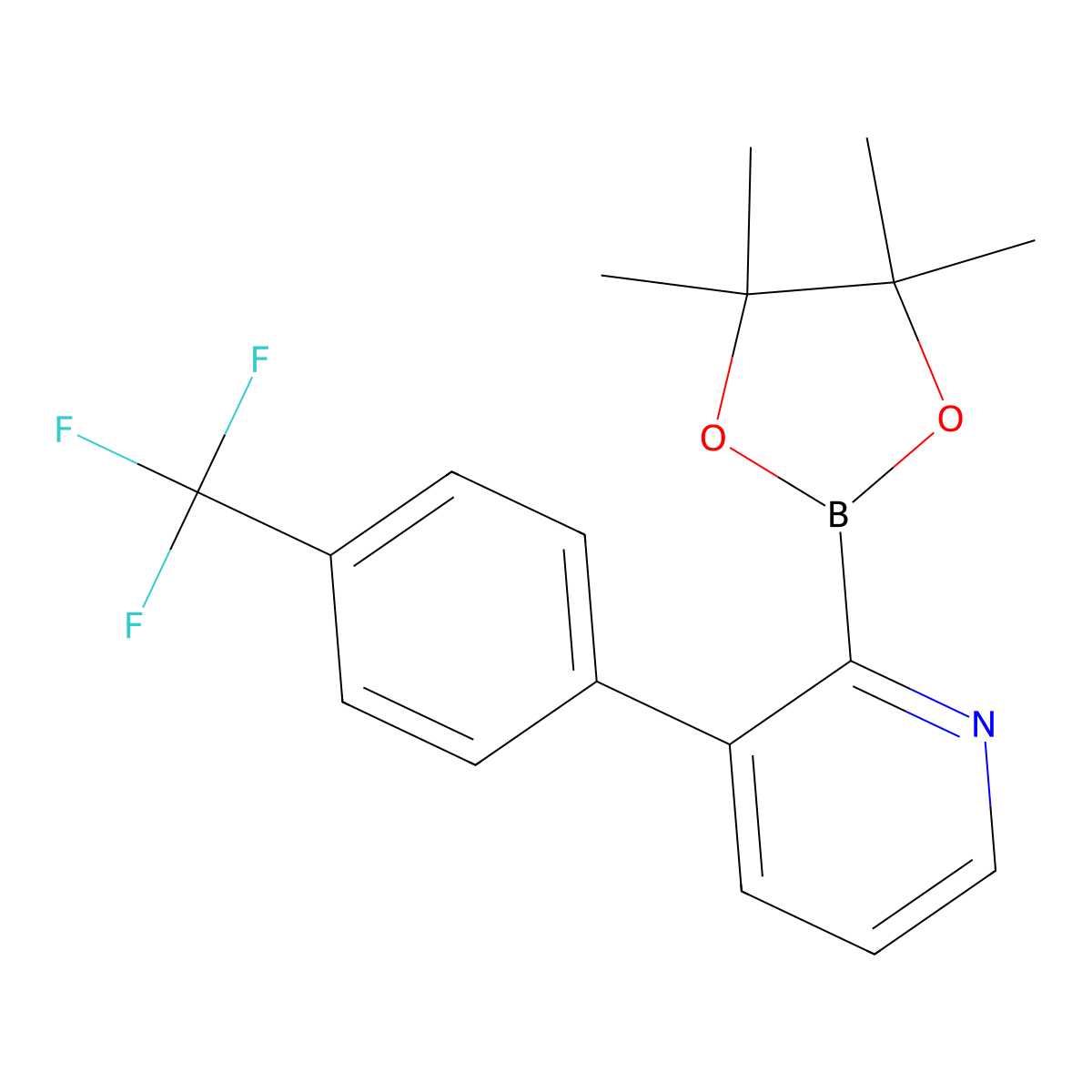 3-(4-Trifluoromethylphenyl)pyridine-2-boronic acid pinacol ester molecular structure, CAS 2223012-90-4