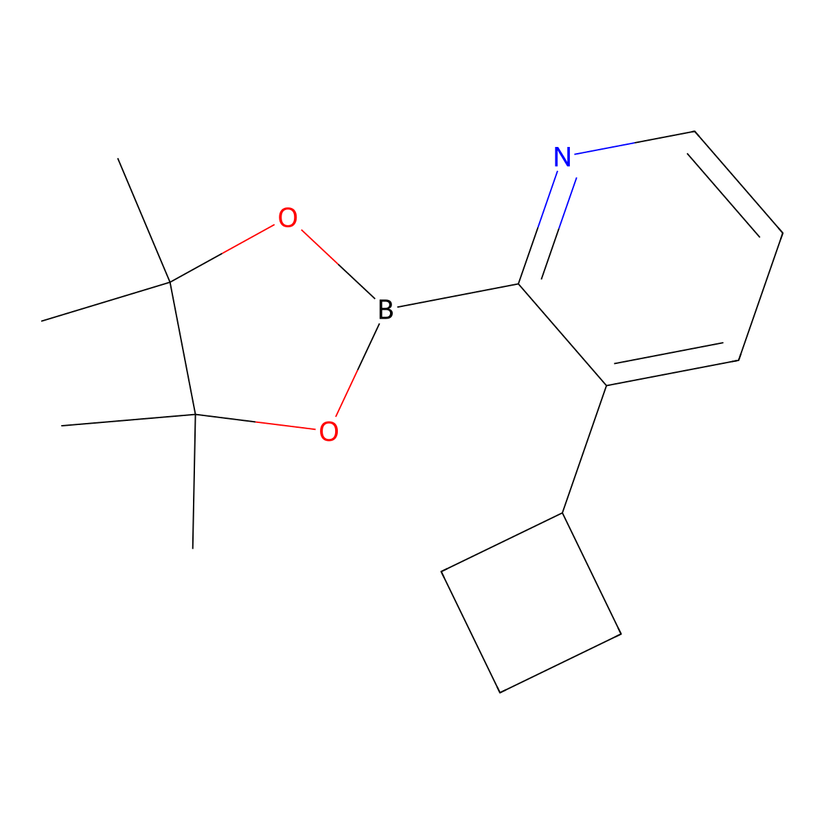 3-(Cyclobutyl)pyridine-2-boronic acid pinacol ester molecular structure, CAS 2223012-94-8