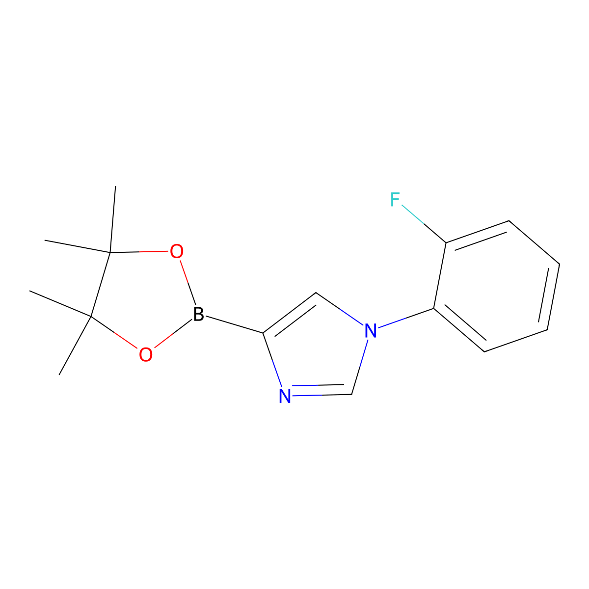 1-(2-Fluorophenyl)imidazole-4-boronic acid pinacol ester molecular structure, CAS 2223012-97-1