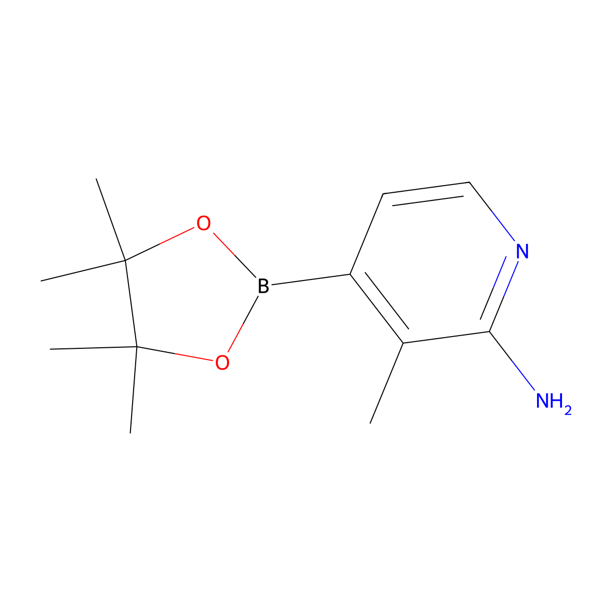 2-Amino-3-methylpyridine-4-boronic acid pinacol ester molecular structure, CAS 2223013-05-4