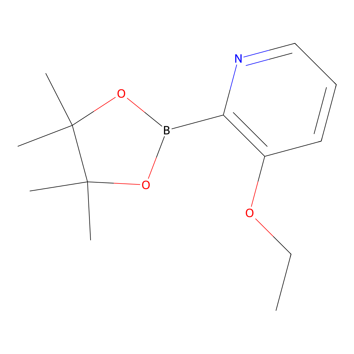 3-Ethoxy-2-(4,4,5,5-tetramethyl-1,3,2-dioxaborolan-2-YL)pyridine molecular structure, CAS 2223013-08-7