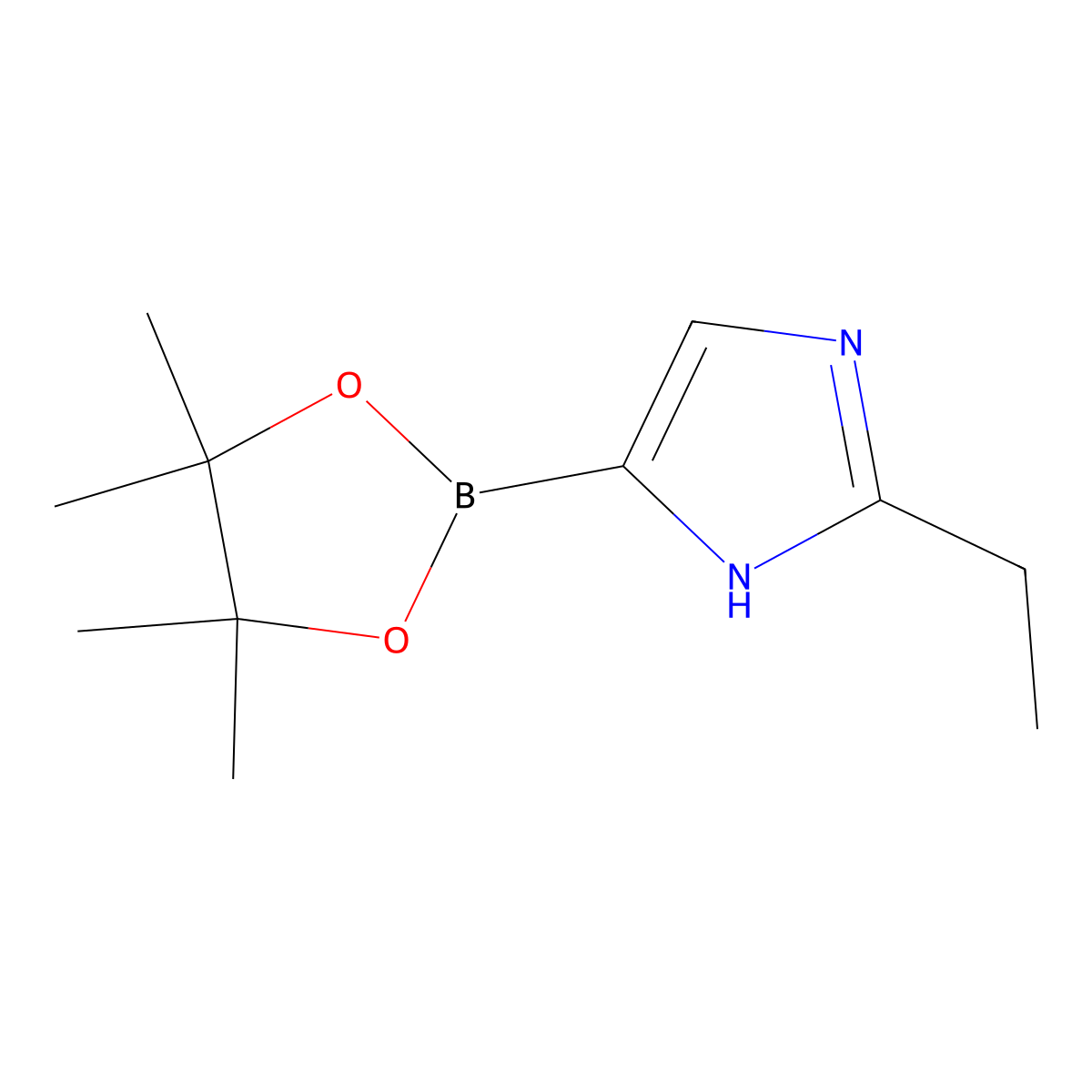 2-Ethylimidazole-4-boronic acid pinacol ester molecular structure, CAS 2223027-18-5