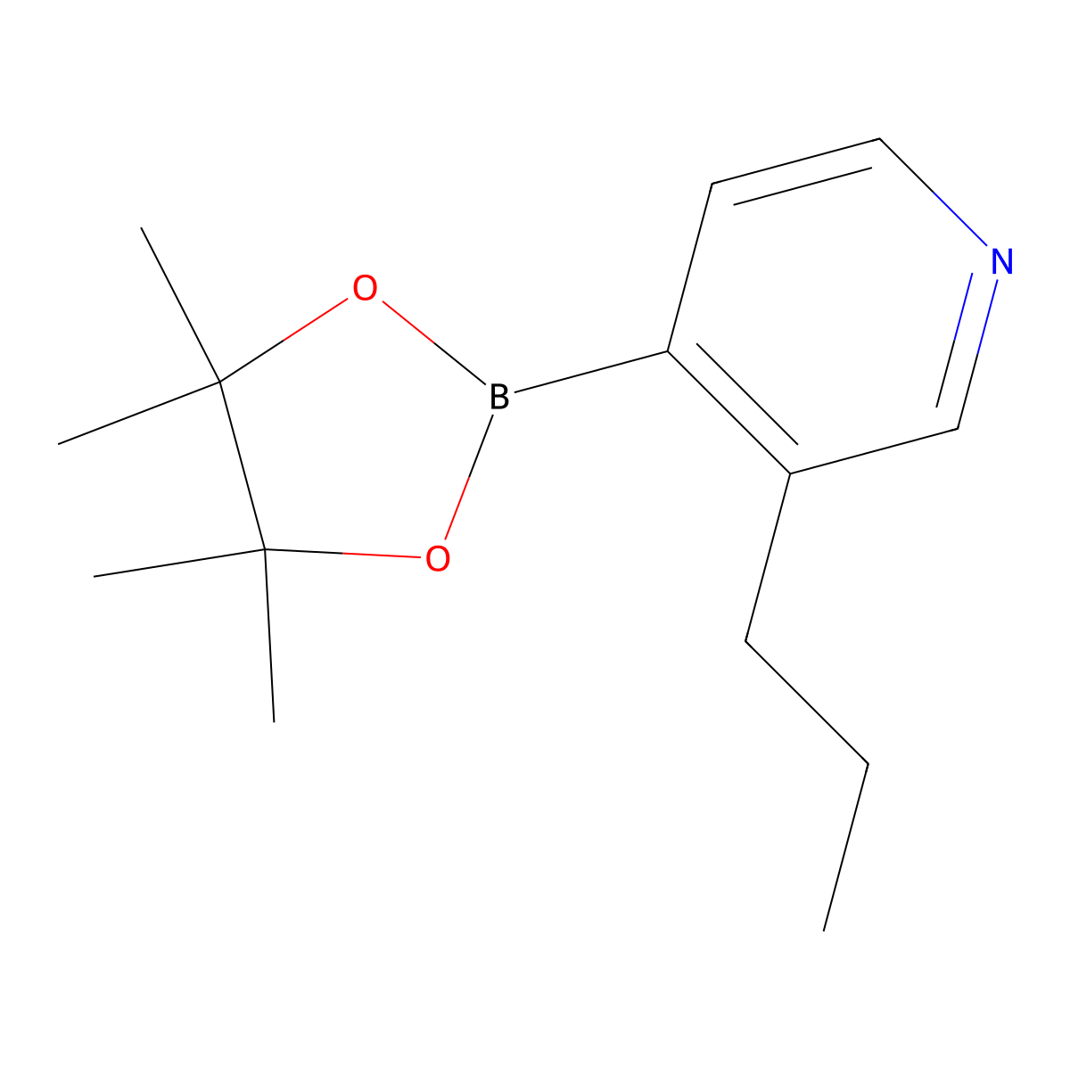 3-(n-Propyl)pyridine-4-boronic acid pinacol ester molecular structure, CAS 2223027-20-9