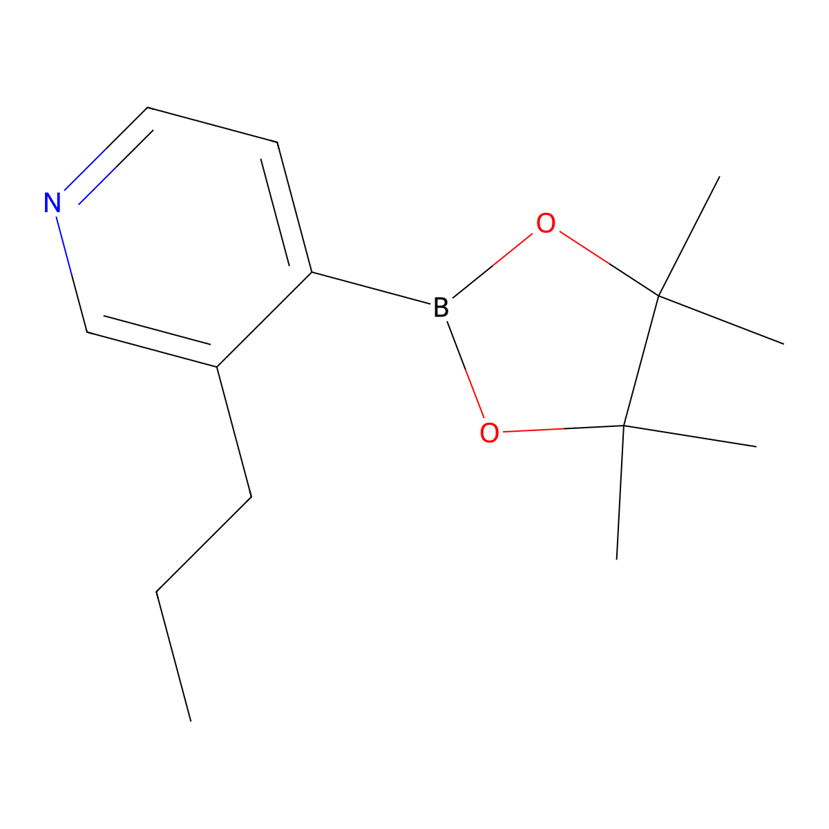 3-(n-Propyl)pyridine-4-boronic acid pinacol ester molecular structure, CAS 2223027-20-9