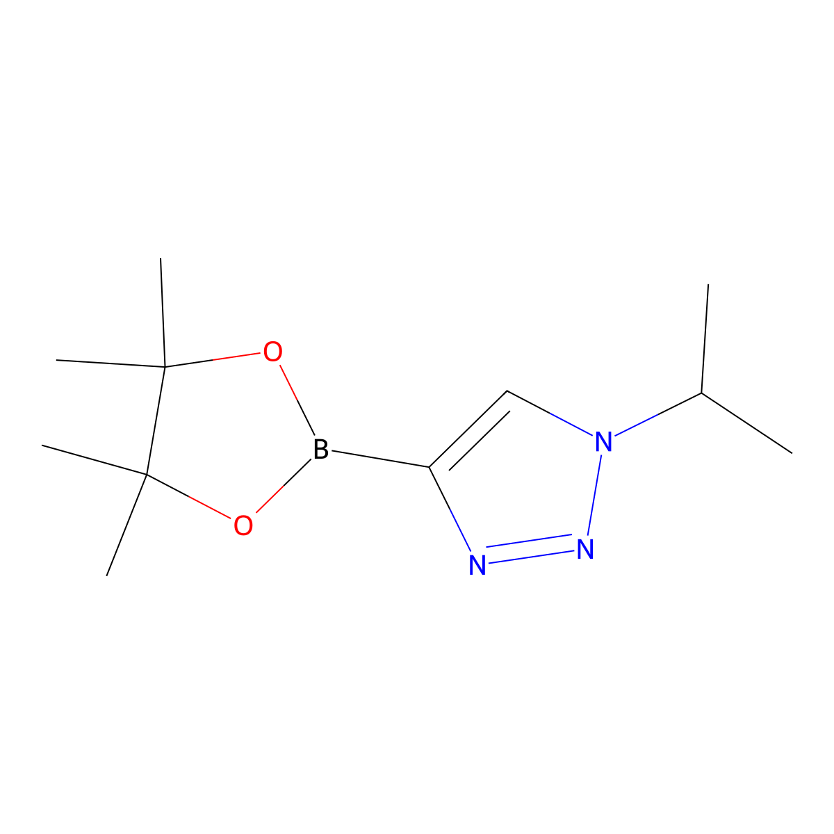 1-Isopropyl-4-(4,4,5,5-tetramethyl-1,3,2-dioxaborolan-2-yl)-1H-1,2,3-triazole molecular structure, CAS 2223027-39-0