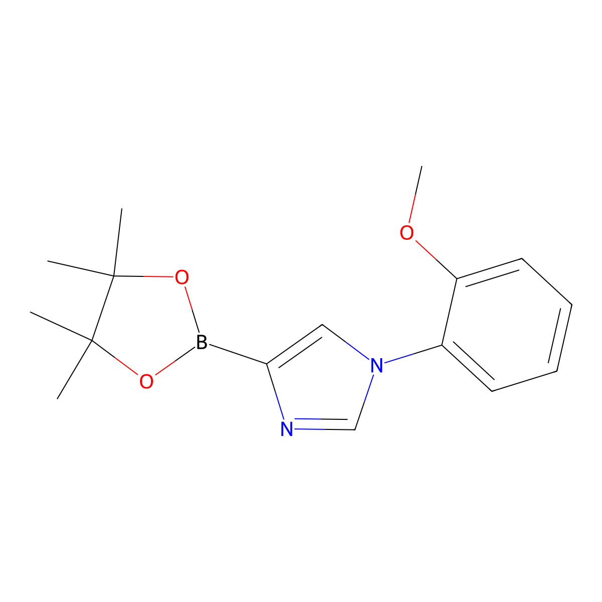 1-(2-Methoxyphenyl)imidazole-4-boronic acid pinacol ester molecular structure, CAS 2223027-41-4