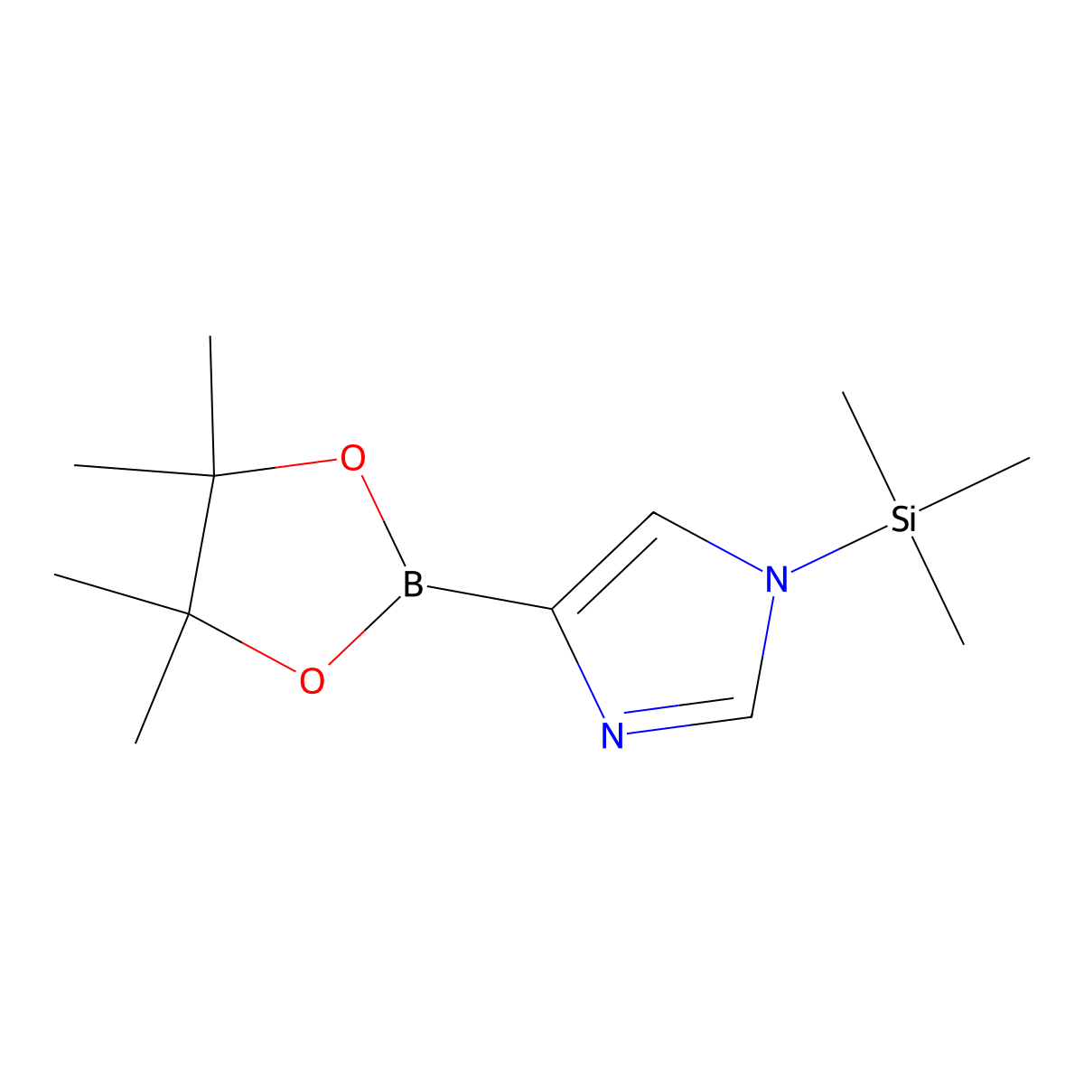 1-(Trimethylsilyl)-1H-imidazole-4-boronic acid pinacol ester molecular structure, CAS 2223027-58-3