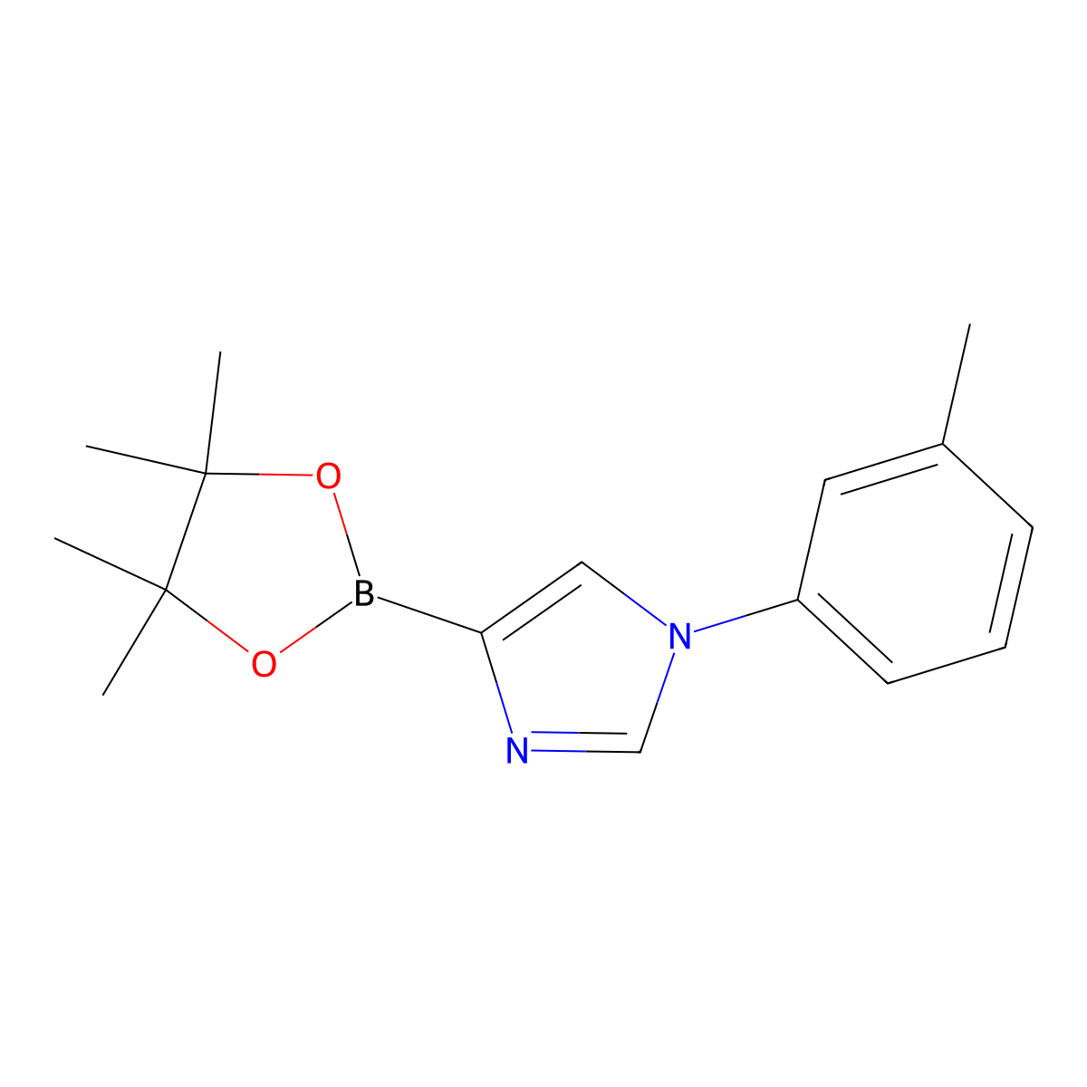 1-(3-Tolyl)-1H-imidazole-4-boronic acid pinacol ester molecular structure, CAS 2223027-59-4