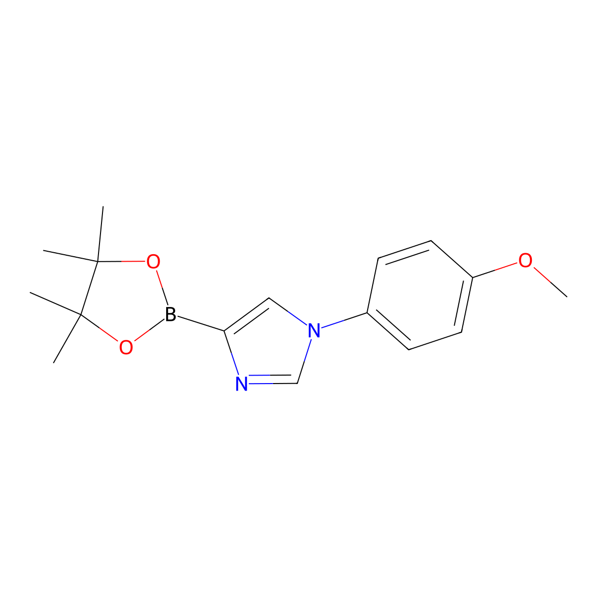 1-(4-Methoxyphenyl)imidazole-4-boronic acid pinacol ester molecular structure, CAS 2223027-61-8