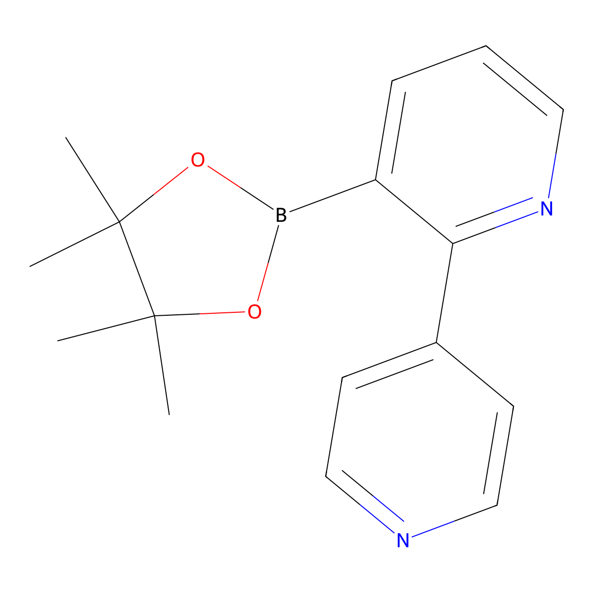 2-(4-Pyridyl)pyridine-3-boronic acid pinacol ester molecular structure, CAS 2223027-62-9
