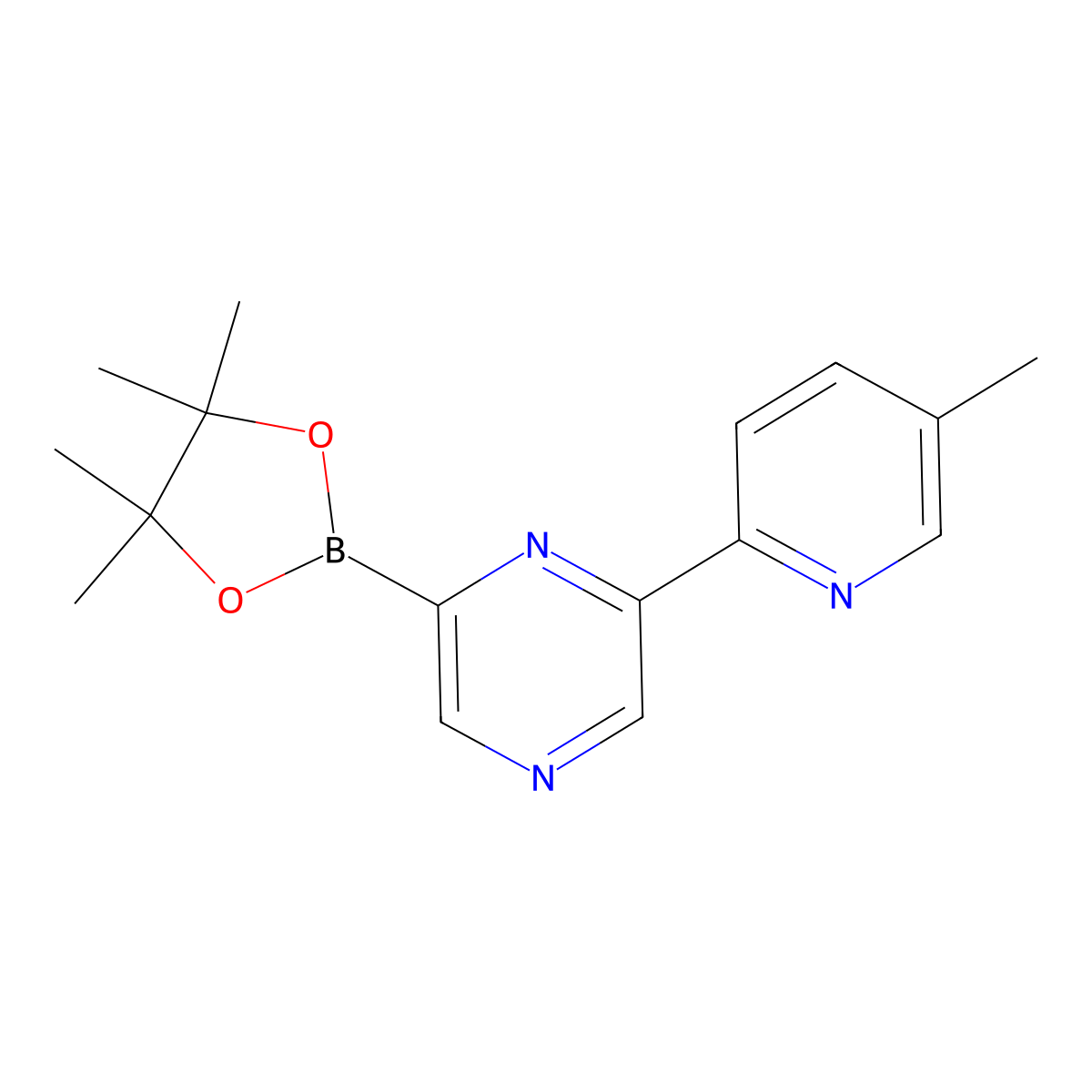 6-(5-Methylpyridyl)pyrazine-2-boronic acid pinacol ester molecular structure, CAS 2223027-63-0