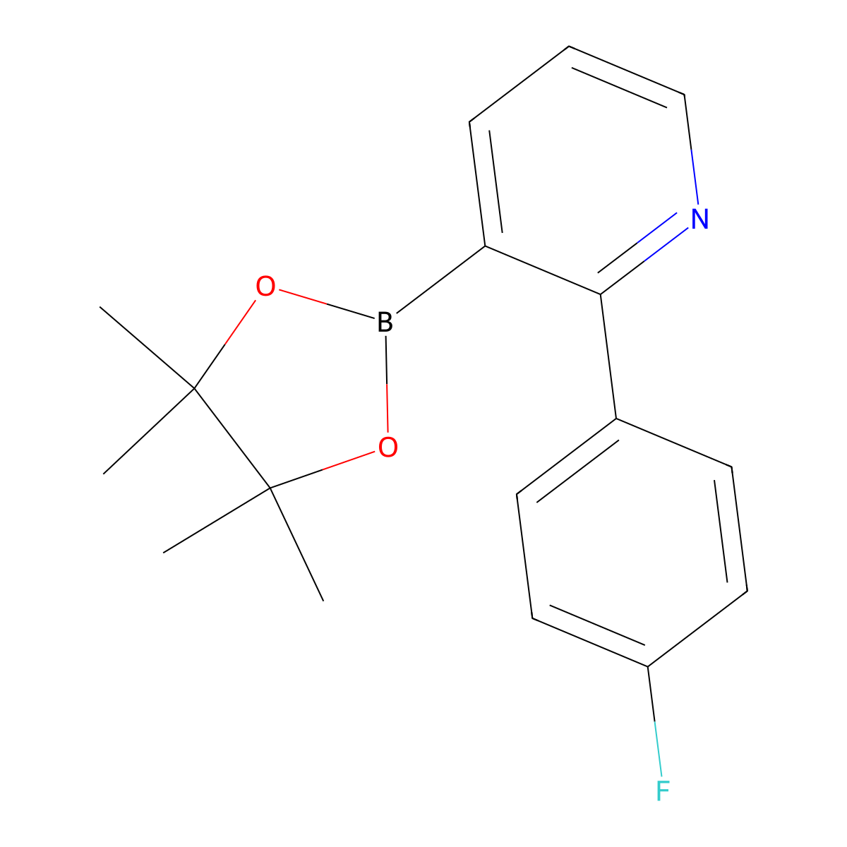 2-(4-Fluorophenyl)pyridine-3-boronic acid pinacol ester molecular structure, CAS 2223028-69-9