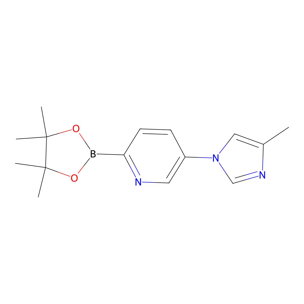 5-(3-Methylimidazol-1-yl)pyridine-2-boronic acid pinacol ester molecular structure, CAS 2223029-11-4