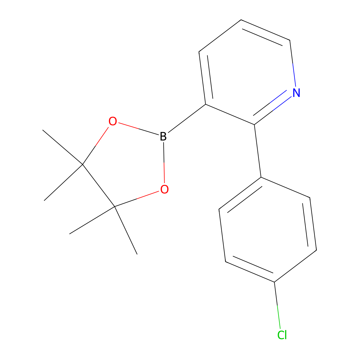 2-(4-Chlorophenyl)pyridine-3-boronic acid pinacol ester molecular structure, CAS 2223029-16-9
