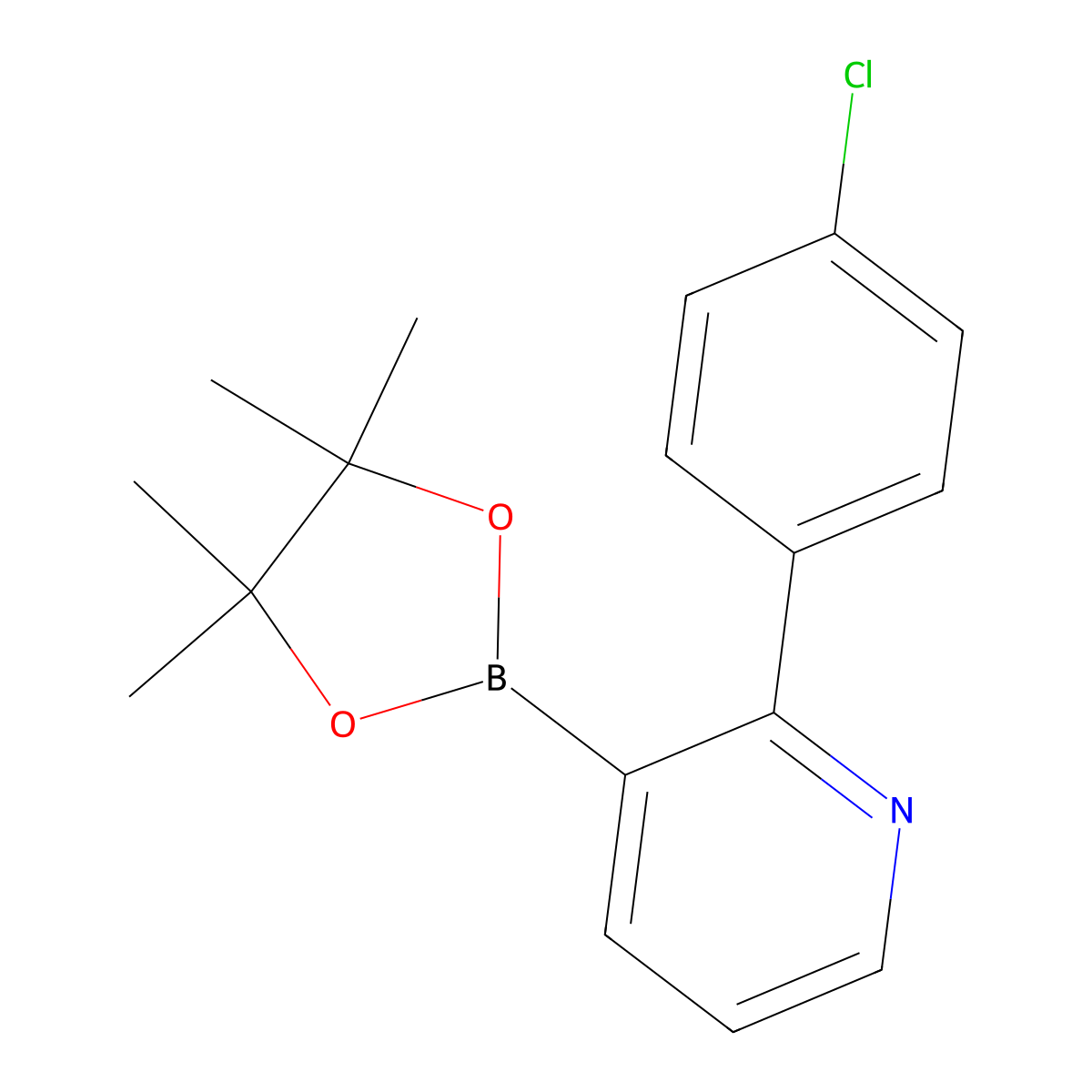 2-(4-Chlorophenyl)pyridine-3-boronic acid pinacol ester molecular structure, CAS 2223029-16-9