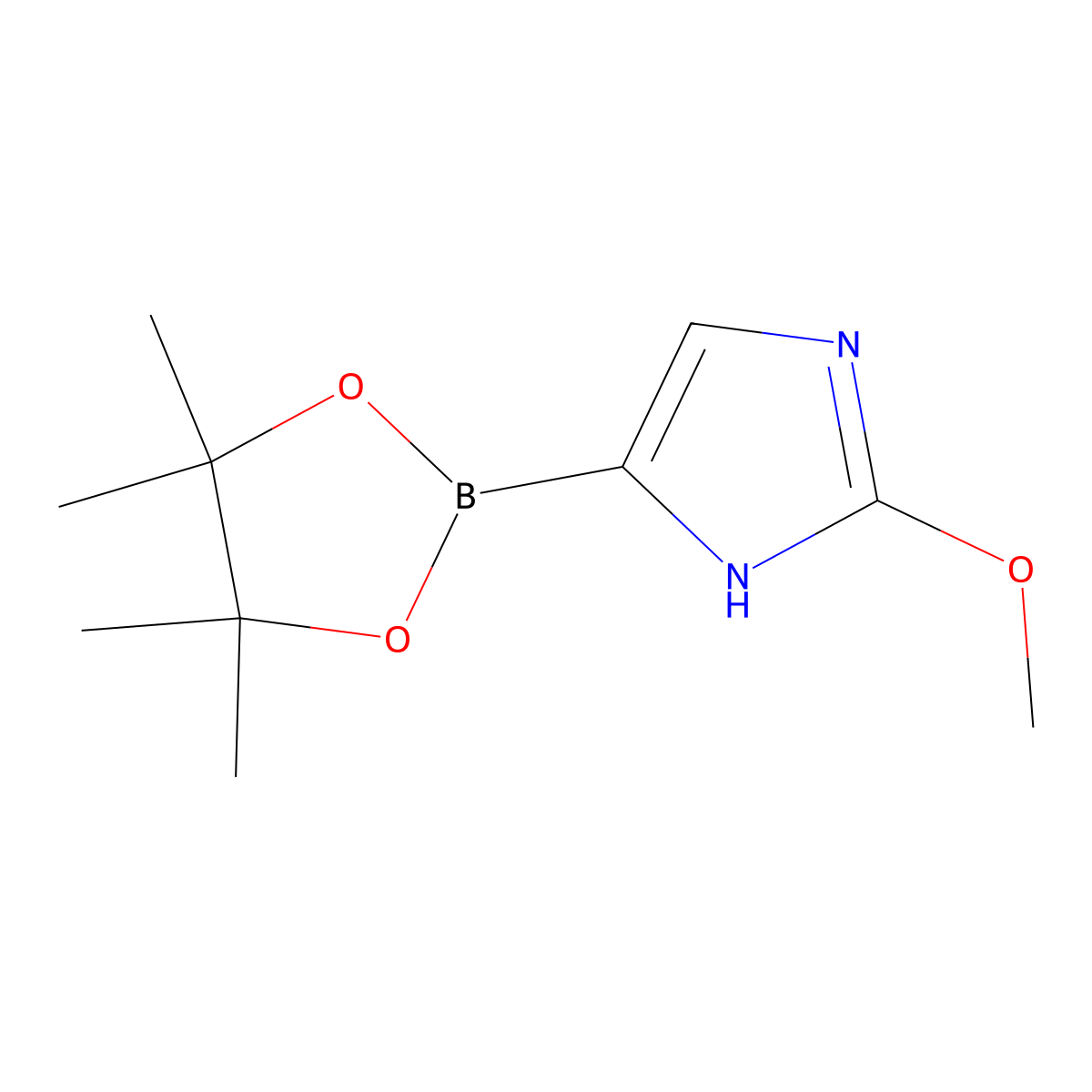 2-(Methoxy)imidazole-4-boronic acid pinacol ester molecular structure, CAS 2223030-45-1