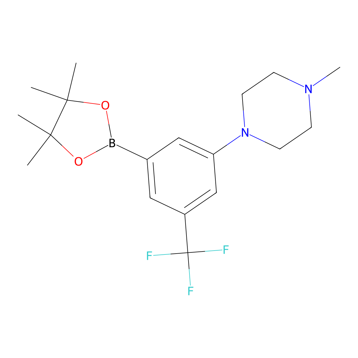 3-(4-Methyl-1-piperazinyl)-5-(trifluoromethyl)phenylboronic Acid Pinacol Ester molecular structure, CAS 2223030-62-2