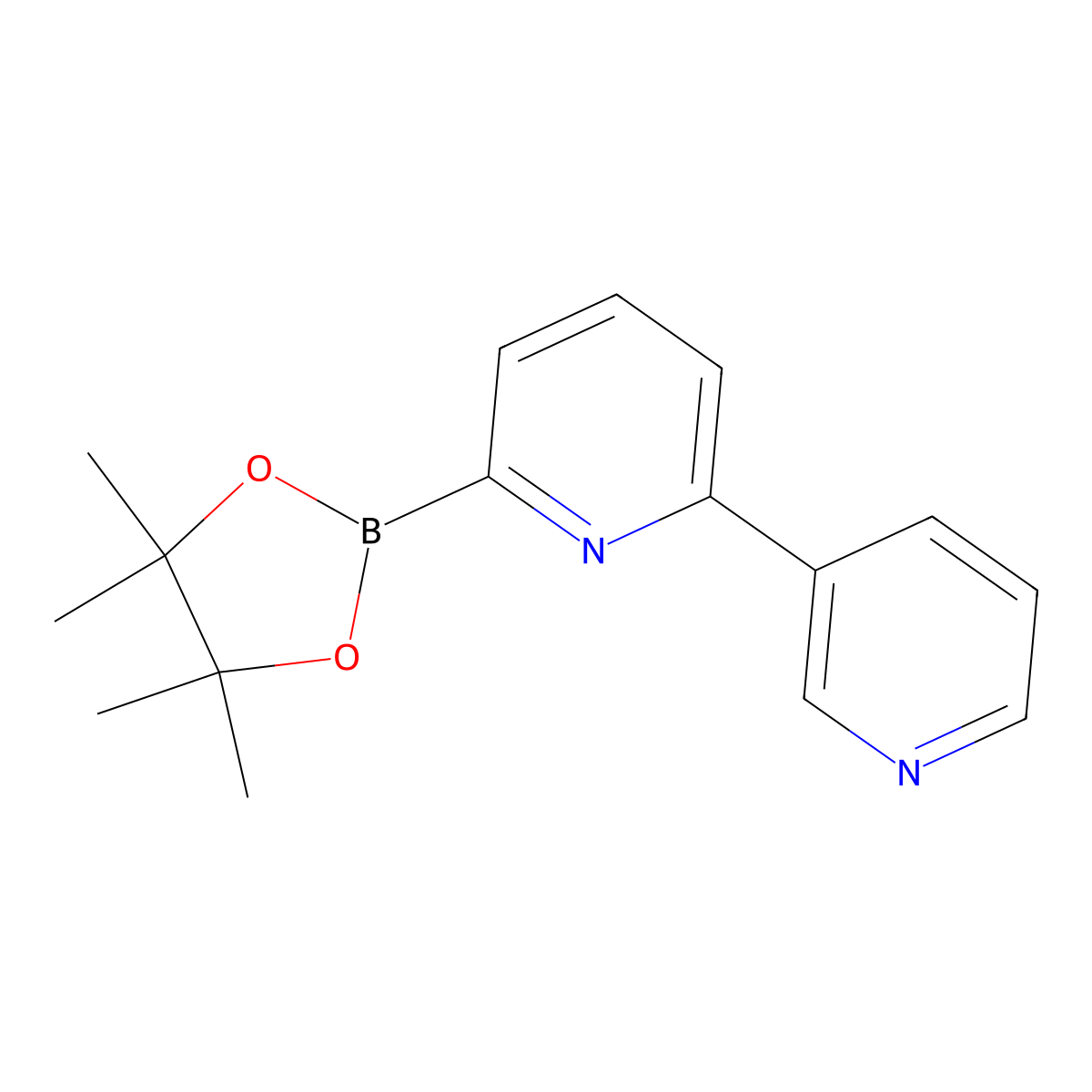 6-(4,4,5,5-Tetramethyl-1,3,2-dioxaborolan-2-YL)-2,3'-bipyridine molecular structure, CAS 2223030-64-4