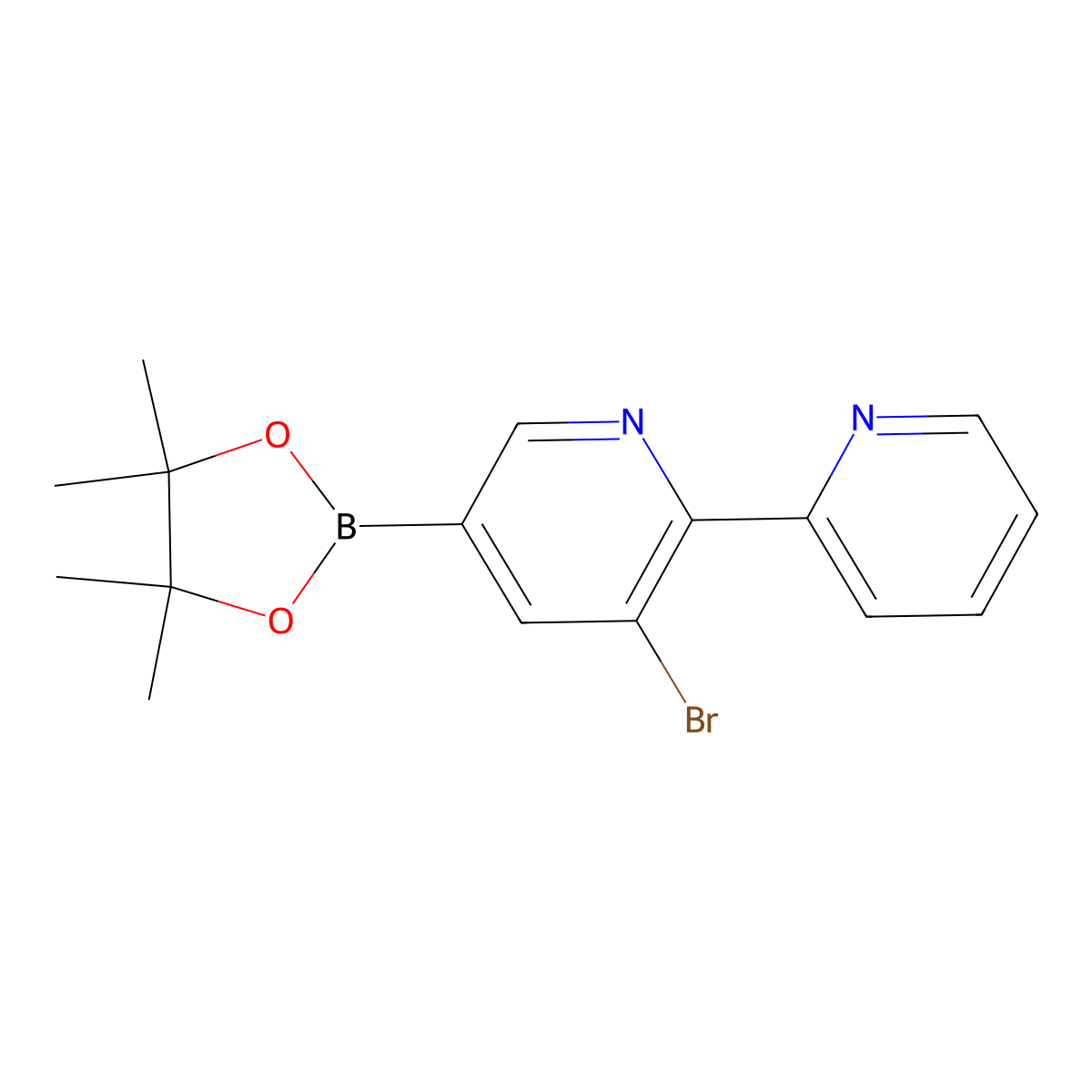 5-Bromo-6-(pyridin-2-yl)pyridine-3-boronic acid pinacol ester molecular structure, CAS 2223030-85-9