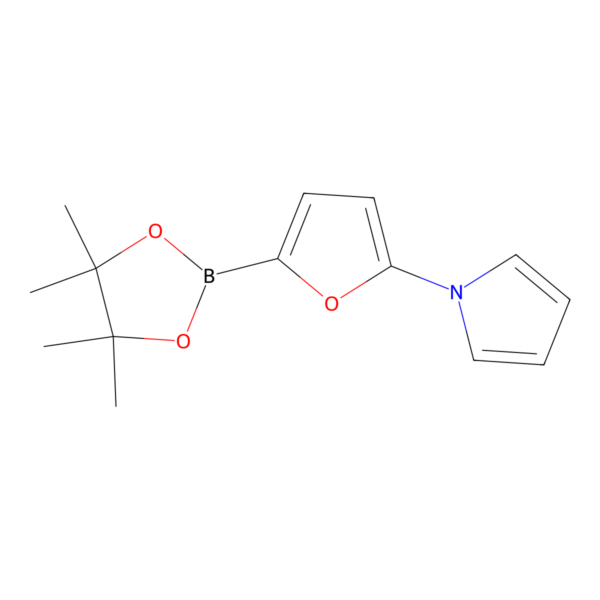 5-(1H-Pyrrol-1-yl)furan-2-boronic acid pinacol ester molecular structure, CAS 2223031-84-1
