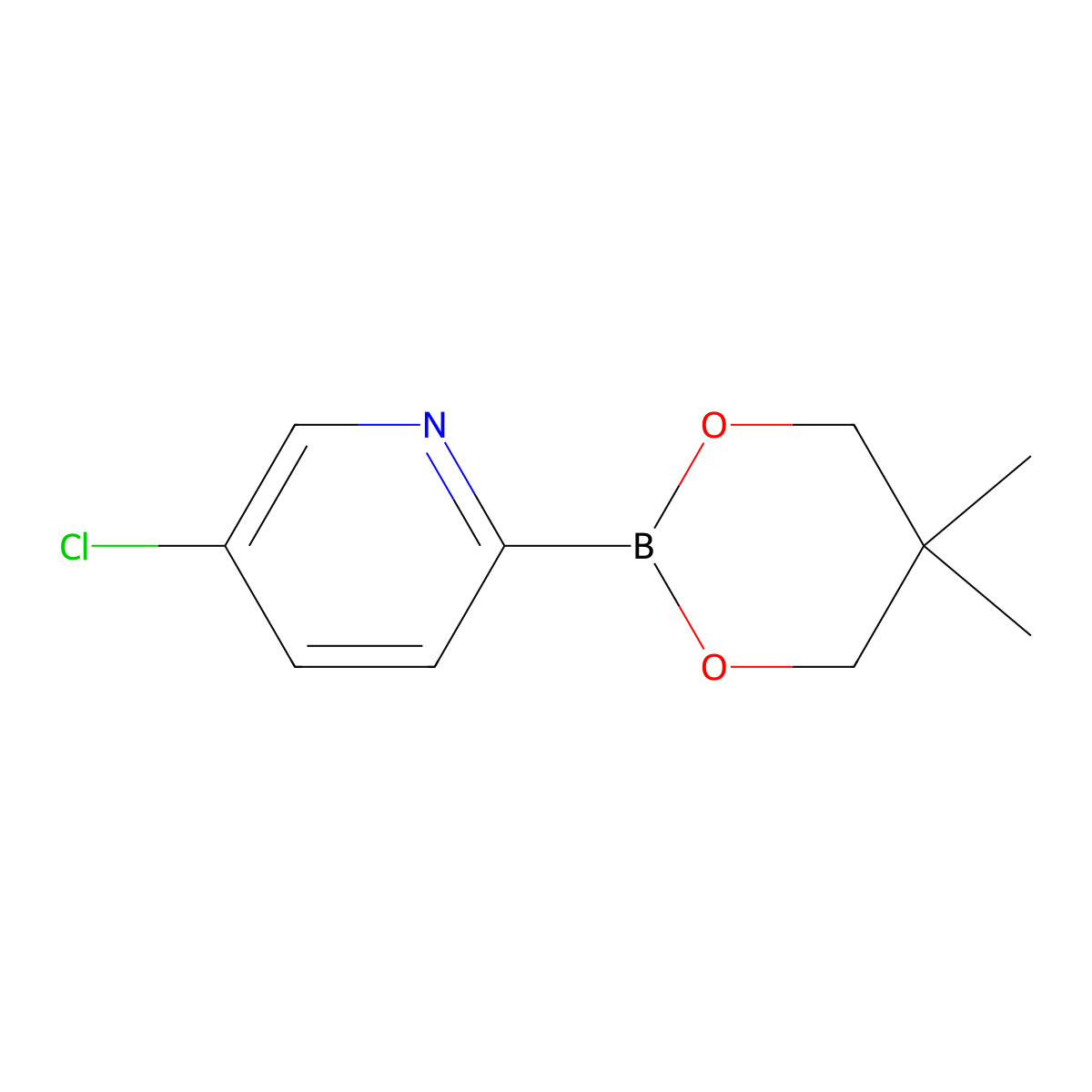 5-Chloropyridine-2-boronic acid neopentylglycol ester molecular structure, CAS 2223032-15-1