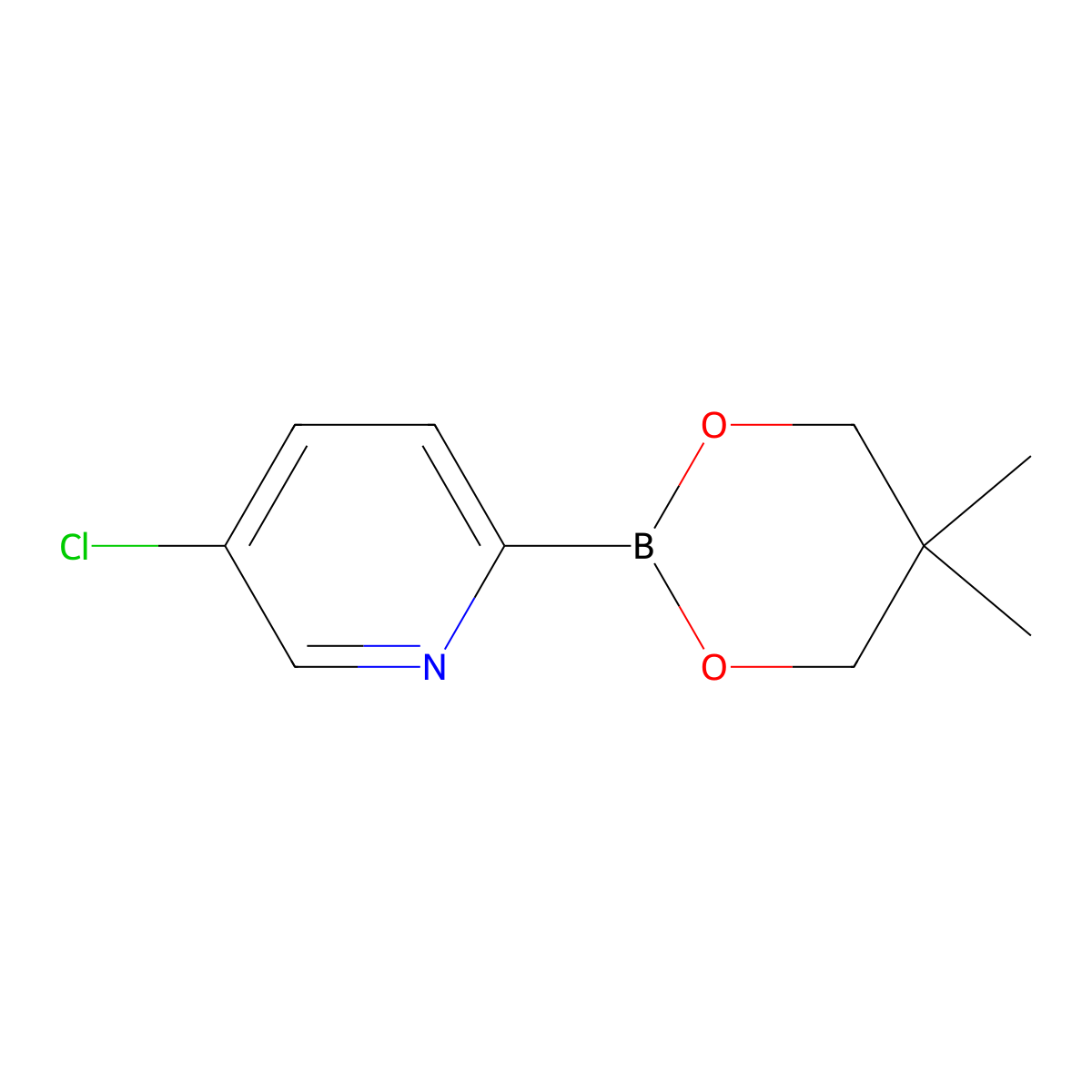5-Chloropyridine-2-boronic acid neopentylglycol ester molecular structure, CAS 2223032-15-1