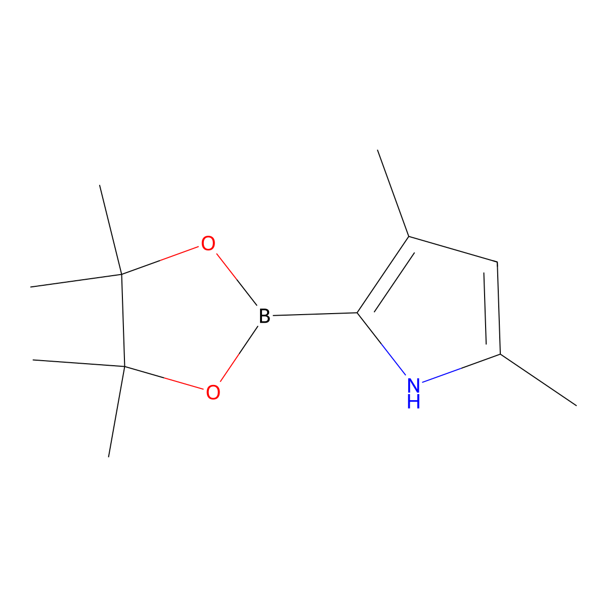 3,5-Dimethyl-1H-pyrrole-2-boronic acid pinacol ester molecular structure, CAS 2223032-92-4