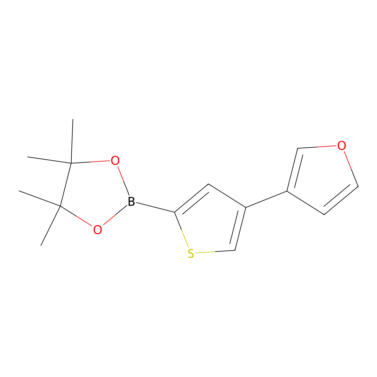 4-(3-Furyl)thiophene-2-boronic acid pinacol ester molecular structure, CAS 2223033-11-0